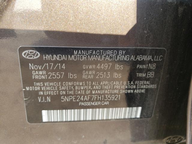 Photo 9 VIN: 5NPE24AF7FH135921 - HYUNDAI SONATA SE 