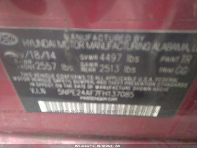 Photo 8 VIN: 5NPE24AF7FH137085 - HYUNDAI SONATA 