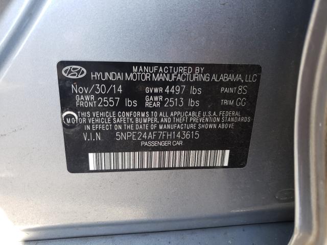 Photo 9 VIN: 5NPE24AF7FH143615 - HYUNDAI SONATA SE 