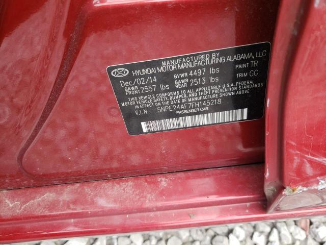 Photo 9 VIN: 5NPE24AF7FH145218 - HYUNDAI SONATA SE 