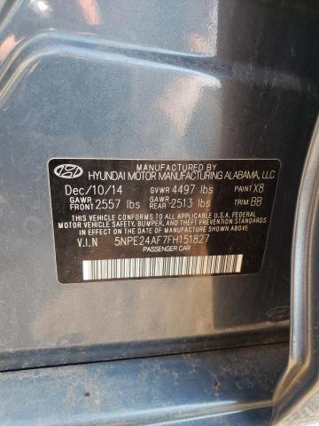 Photo 11 VIN: 5NPE24AF7FH151827 - HYUNDAI SONATA SE 