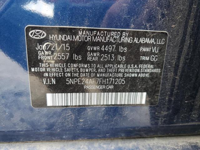 Photo 12 VIN: 5NPE24AF7FH171205 - HYUNDAI SONATA SE 