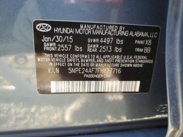 Photo 12 VIN: 5NPE24AF7FH177716 - HYUNDAI SONATA 