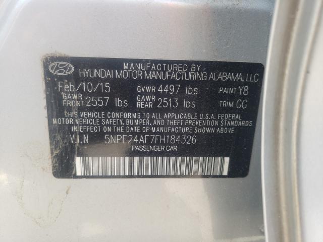 Photo 9 VIN: 5NPE24AF7FH184326 - HYUNDAI SONATA 