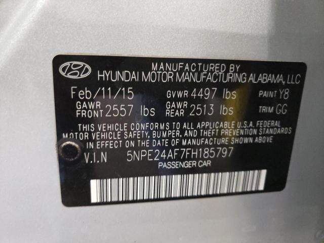 Photo 9 VIN: 5NPE24AF7FH185797 - HYUNDAI SONATA SE 