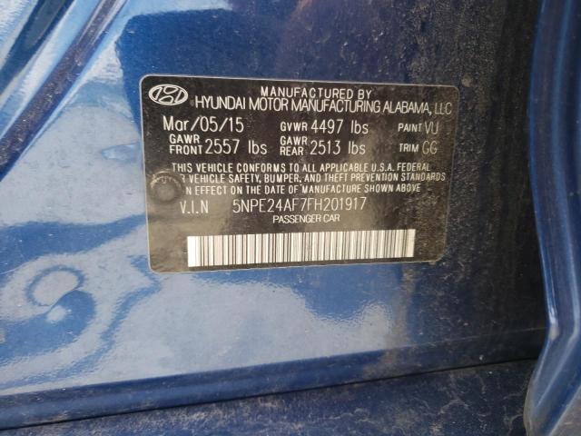 Photo 11 VIN: 5NPE24AF7FH201917 - HYUNDAI SONATA 