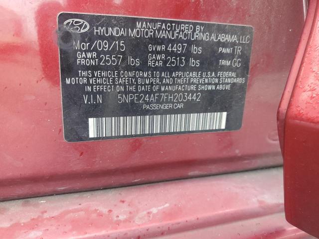 Photo 11 VIN: 5NPE24AF7FH203442 - HYUNDAI SONATA 