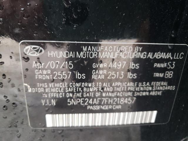 Photo 9 VIN: 5NPE24AF7FH218457 - HYUNDAI SONATA SE 