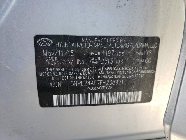 Photo 9 VIN: 5NPE24AF7FH238921 - HYUNDAI SONATA SE 