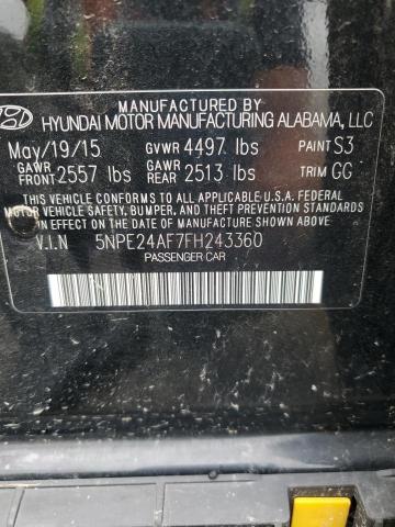 Photo 11 VIN: 5NPE24AF7FH243360 - HYUNDAI SONATA SE 