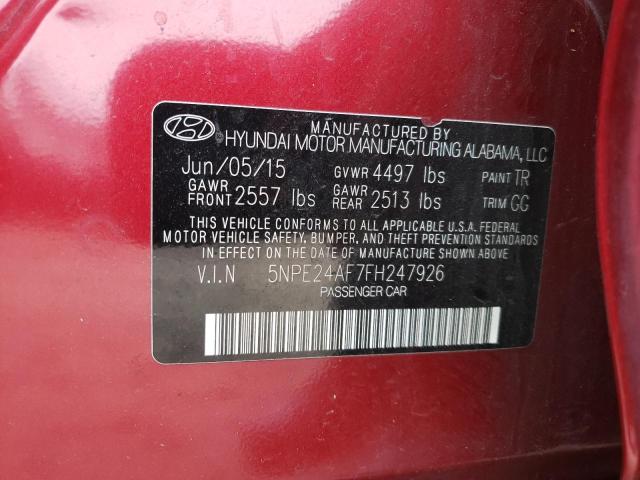 Photo 11 VIN: 5NPE24AF7FH247926 - HYUNDAI SONATA SE 