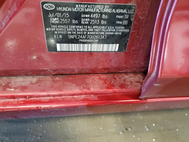 Photo 12 VIN: 5NPE24AF7GH261343 - HYUNDAI SONATA 