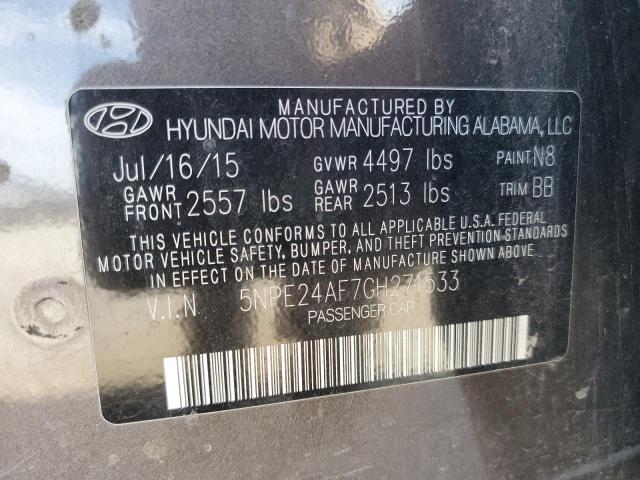 Photo 11 VIN: 5NPE24AF7GH271533 - HYUNDAI SONATA SE 