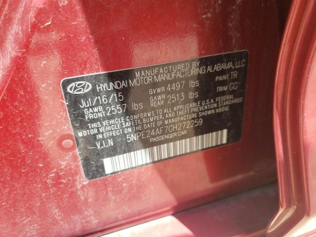 Photo 9 VIN: 5NPE24AF7GH272259 - HYUNDAI SONATA SE 