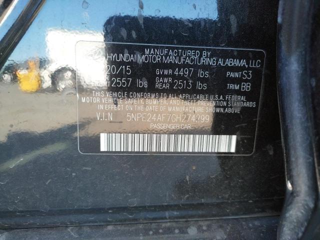 Photo 9 VIN: 5NPE24AF7GH274299 - HYUNDAI SONATA SE 