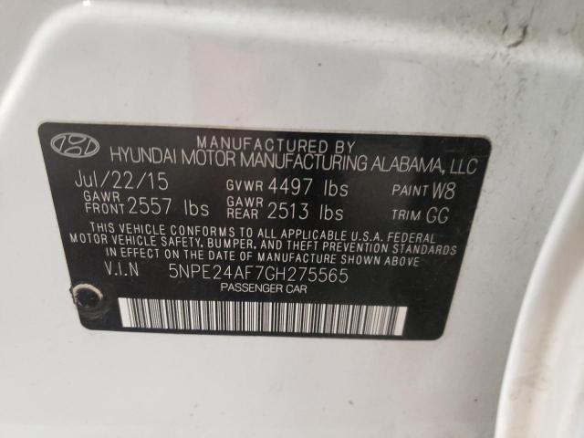 Photo 9 VIN: 5NPE24AF7GH275565 - HYUNDAI SONATA SE 