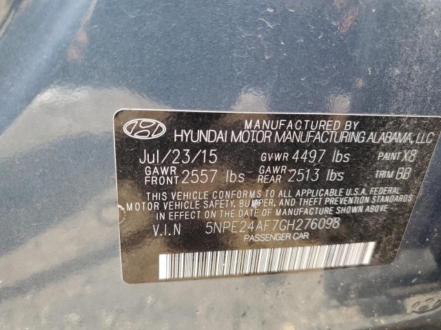 Photo 9 VIN: 5NPE24AF7GH276098 - HYUNDAI SONATA SE 