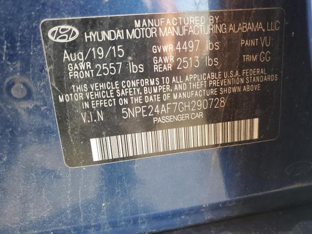 Photo 11 VIN: 5NPE24AF7GH290728 - HYUNDAI SONATA 