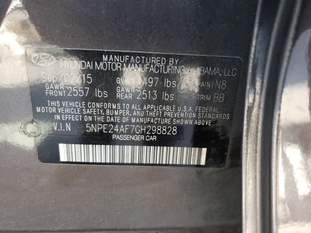 Photo 9 VIN: 5NPE24AF7GH298828 - HYUNDAI SONATA SE 