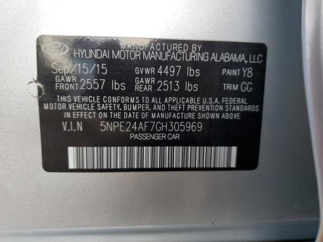 Photo 12 VIN: 5NPE24AF7GH305969 - HYUNDAI SONATA 