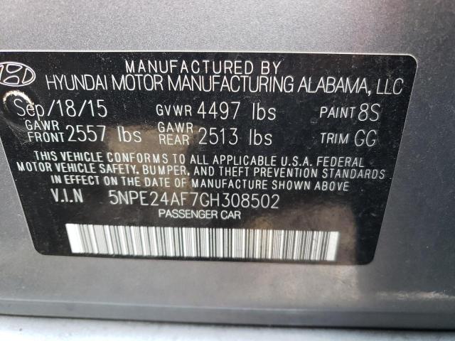 Photo 11 VIN: 5NPE24AF7GH308502 - HYUNDAI SONATA 