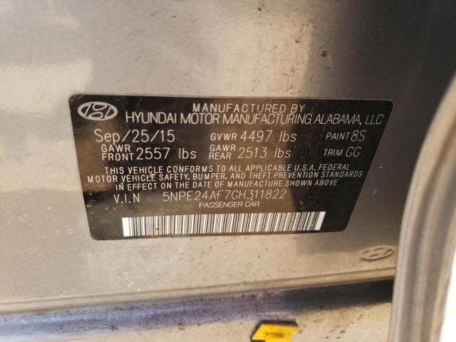 Photo 11 VIN: 5NPE24AF7GH311822 - HYUNDAI SONATA 