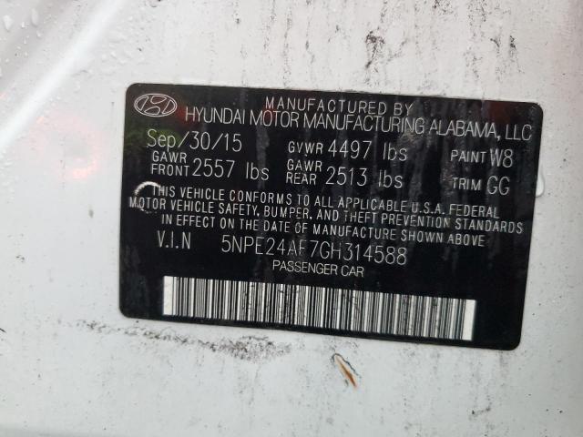 Photo 12 VIN: 5NPE24AF7GH314588 - HYUNDAI SONATA 