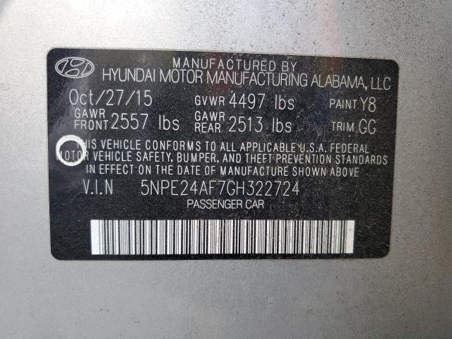 Photo 11 VIN: 5NPE24AF7GH322724 - HYUNDAI SONATA SE 