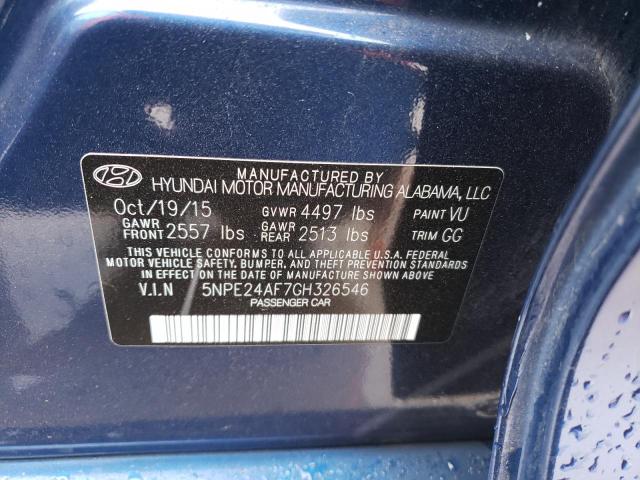 Photo 11 VIN: 5NPE24AF7GH326546 - HYUNDAI SONATA SE 