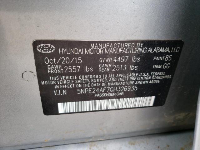 Photo 11 VIN: 5NPE24AF7GH326935 - HYUNDAI SONATA SE 