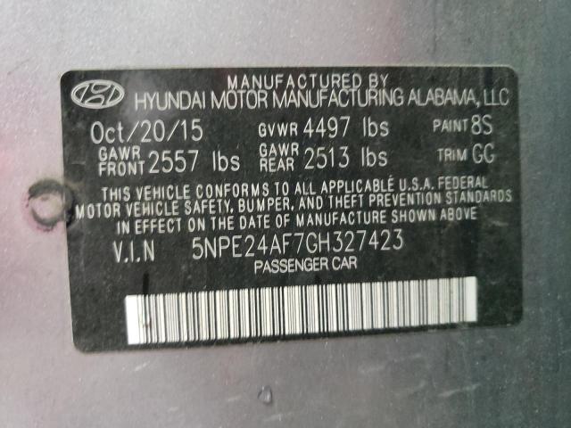 Photo 9 VIN: 5NPE24AF7GH327423 - HYUNDAI SONATA SE 