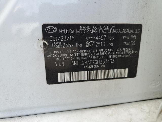 Photo 11 VIN: 5NPE24AF7GH333433 - HYUNDAI SONATA SE 