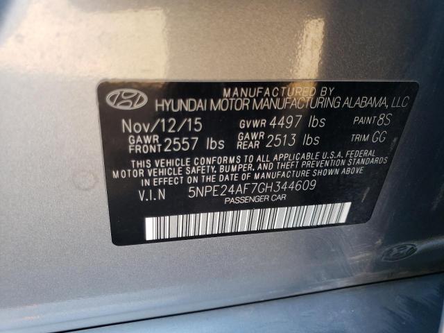 Photo 11 VIN: 5NPE24AF7GH344609 - HYUNDAI SONATA 