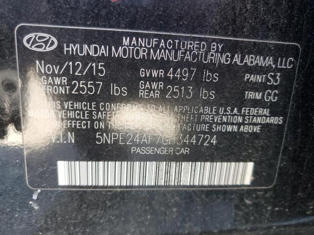 Photo 11 VIN: 5NPE24AF7GH344724 - HYUNDAI SONATA SE 