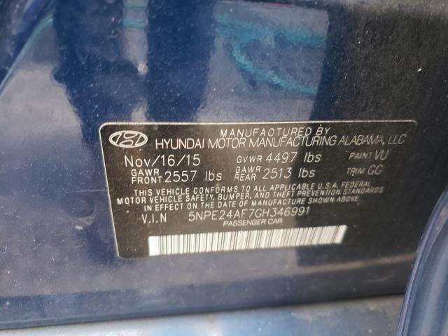 Photo 9 VIN: 5NPE24AF7GH346991 - HYUNDAI SONATA SE 