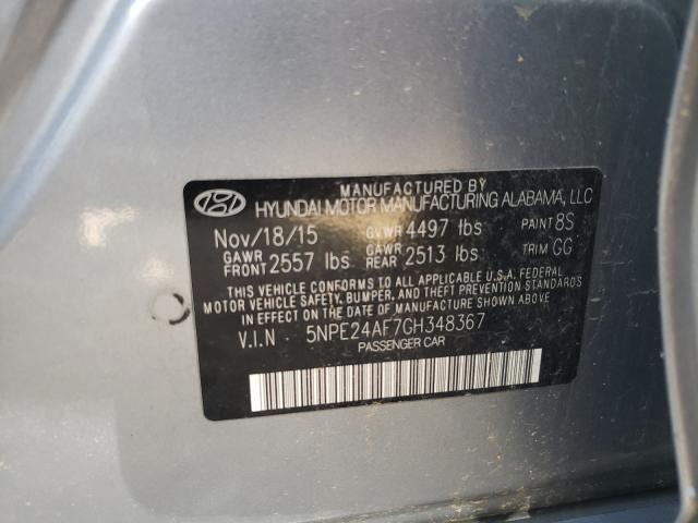 Photo 9 VIN: 5NPE24AF7GH348367 - HYUNDAI SONATA SE 