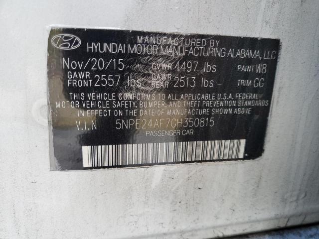 Photo 11 VIN: 5NPE24AF7GH350815 - HYUNDAI SONATA SE 