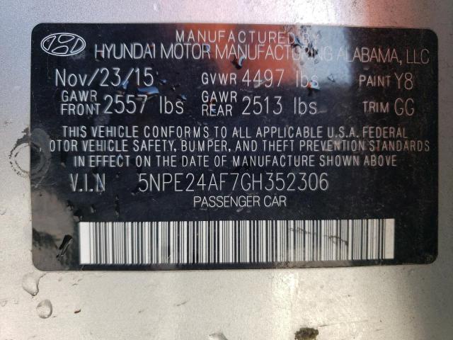 Photo 11 VIN: 5NPE24AF7GH352306 - HYUNDAI SONATA 