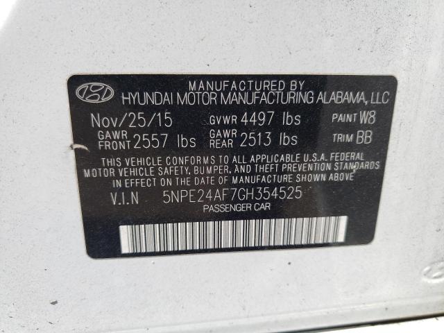 Photo 9 VIN: 5NPE24AF7GH354525 - HYUNDAI SONATA SE 