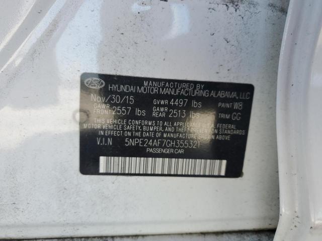 Photo 11 VIN: 5NPE24AF7GH355321 - HYUNDAI SONATA 