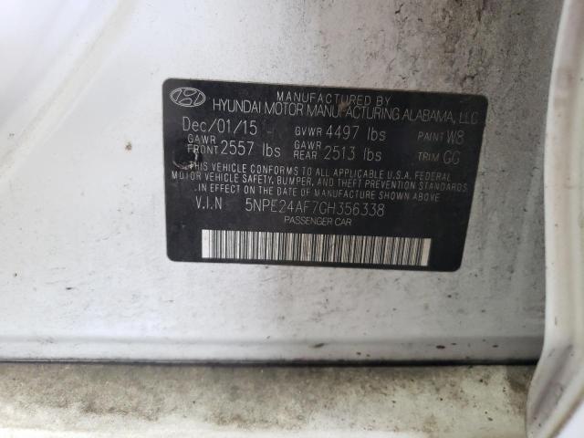 Photo 11 VIN: 5NPE24AF7GH356338 - HYUNDAI SONATA 