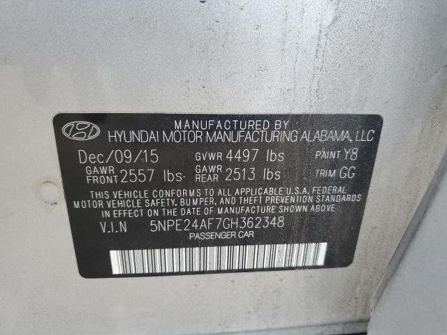 Photo 12 VIN: 5NPE24AF7GH362348 - HYUNDAI SONATA SE 