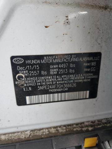 Photo 11 VIN: 5NPE24AF7GH366626 - HYUNDAI SONATA 