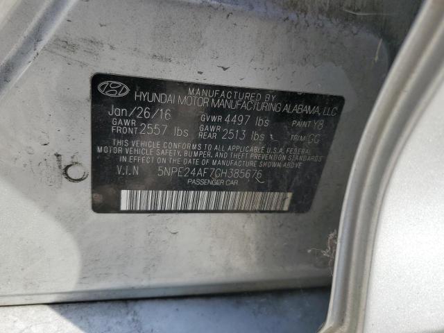 Photo 12 VIN: 5NPE24AF7GH385676 - HYUNDAI SONATA 