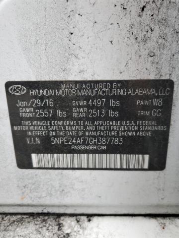 Photo 11 VIN: 5NPE24AF7GH387783 - HYUNDAI SONATA 