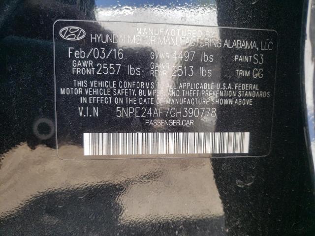 Photo 11 VIN: 5NPE24AF7GH390778 - HYUNDAI SONATA SE 