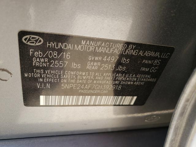 Photo 9 VIN: 5NPE24AF7GH392918 - HYUNDAI SONATA SE 