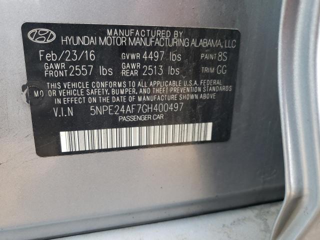 Photo 9 VIN: 5NPE24AF7GH400497 - HYUNDAI SONATA SE 