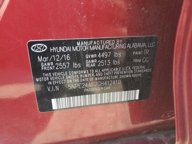 Photo 9 VIN: 5NPE24AF7GH412410 - HYUNDAI SONATA SE 