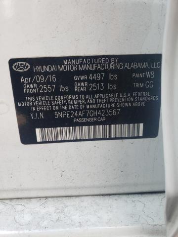 Photo 9 VIN: 5NPE24AF7GH423567 - HYUNDAI SONATA 